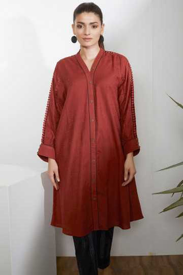 AlKaram Dyed Jacqaurd Kurti WC-30 Pret 2021